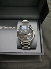 Load image into Gallery viewer, Tag Heuer Carrera Automatic Black Dial Silver Steel Strap Watch for Men - WAR211A.BA0782