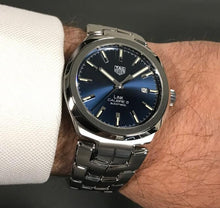 Load image into Gallery viewer, Tag Heuer Link Automatic Blue Dial Silver Steel Strap Watch for Men - WBC2112.BA0603