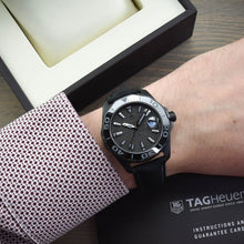 Load image into Gallery viewer, Tag Heuer Aquaracer 300 Swiss Limited Edition Black Dial Black Nylon Strap Watch for Men - WAY218B.FC6364