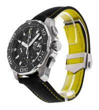 Load image into Gallery viewer, Tag Heuer Aquaracer Automatic Chronograph Black Dial Black Nylon Strap Watch for Men - CAY211A.FC6361