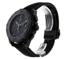 Load image into Gallery viewer, Tag Heuer Aquaracer Automatic Chronograph Special Edition Titanium Grey Dial Black Leather Strap Watch for Men - CAY218B.FC6370