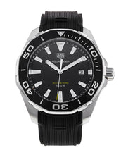 Load image into Gallery viewer, Tag Heuer Aquaracer Quartz Black Dial Black Rubber Strap Watch for Men -  WAY101A.FT6141
