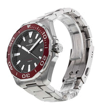 Load image into Gallery viewer, Tag Heuer Aquaracer Black Dial Silver Steel Strap Watch for Men - WAY101B.BA0746