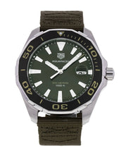 Load image into Gallery viewer, Tag Heuer Aquaracer Black Dial Khakhi Green NATO Strap Watch for Men - WAY101E.FC8222