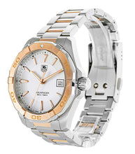 Load image into Gallery viewer, Tag Heuer Aquaracer Quartz White Dial Silver Strap Watch for Men - WAY1150.BD0911