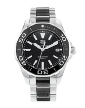Load image into Gallery viewer, Tag Heuer Aquaracer Quartz Black Dial Two Tone Steel Strap Watch for Men - WAY131A.BA0913