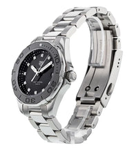 Load image into Gallery viewer, Tag Heuer Aquaracer Quartz Black Dial Silver Steel Strap Watch for Women - WAY131M.BA0748