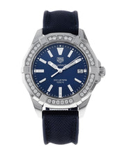 Load image into Gallery viewer, Tag Heuer Aquaracer Quartz Diamonds Blue Dial Blue Nylon Strap Watch for Women - WAY131N.FT6091