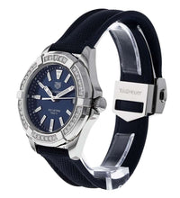 Load image into Gallery viewer, Tag Heuer Aquaracer Quartz Diamonds Blue Dial Blue Nylon Strap Watch for Women - WAY131N.FT6091