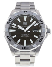 Load image into Gallery viewer, Tag Heuer Aquaracer Calibre 5 Automatic Sunray Brown Dial Silver Steel Strap Watch for Men - WAY2018.BA0927