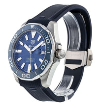 Load image into Gallery viewer, Tag Heuer Aquaracer Calibre 5 Automatic Blue Dial Blue Rubber Strap Watch for Men - WAY201B.FT6150