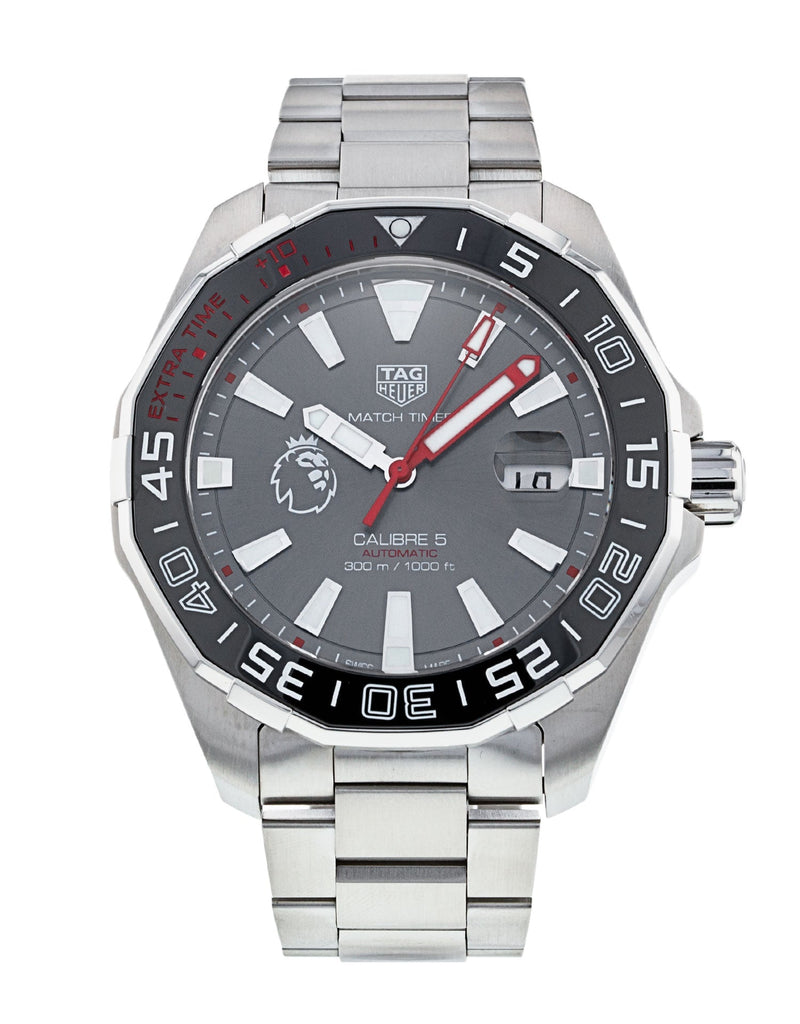 Tag Heuer Aquaracer Calibre 5 Premiere League Edition Black Dial Silver Stainless Steel Watch for Men - WAY201D.BA0927