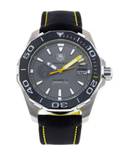Load image into Gallery viewer, Tag Heuer Aquaracer Jeremy Lin Special Edition Grey Dial Black Nylon Strap Watch for Men - WAY211F.FC6362