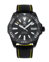 Load image into Gallery viewer, Tag Heuer Aquaracer Calibre 5 Automatic Black Dial Black Nylon Strap Watch for Men - WAY218A.FC6362