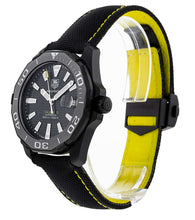 Load image into Gallery viewer, Tag Heuer Aquaracer Calibre 5 Automatic Black Dial Black Nylon Strap Watch for Men - WAY218A.FC6362