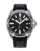 Load image into Gallery viewer, Tag Heuer Aquaracer Quartz Black Dial Black Rubber Strap Watch for Men -  WBD1110.FT8021