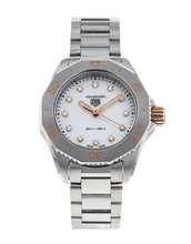 Load image into Gallery viewer, Tag Heuer Aquaracer Professional 200 Quartz Diamonds White Dial Silver Steel Strap Watch for Women - WBP1450.BA0622