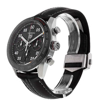 Load image into Gallery viewer, Tag Heuer Carrera Porsche Chronograph Special Edition Black Dial Black Leather Strap Watch for Men - CBN2A1F.FC6492