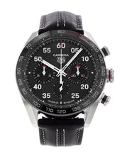 Load image into Gallery viewer, Tag Heuer Carrera Porsche Chronograph Special Edition Black Dial Black Leather Strap Watch for Men - CBN2A1F.FC6492