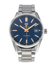 Load image into Gallery viewer, Tag Heuer Carrera Quartz Blue Dial Silver Steel Strap Watch for Women - WAR1112.BA0601