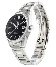 Load image into Gallery viewer, Tag Heuer Carrera Automatic Black Dial Silver Steel Strap Watch for Men - WAR211A.BA0782