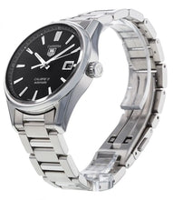 Load image into Gallery viewer, Tag Heuer Carrera Automatic Black Dial Silver Steel Strap Watch for Men - WAR211A.BA0782