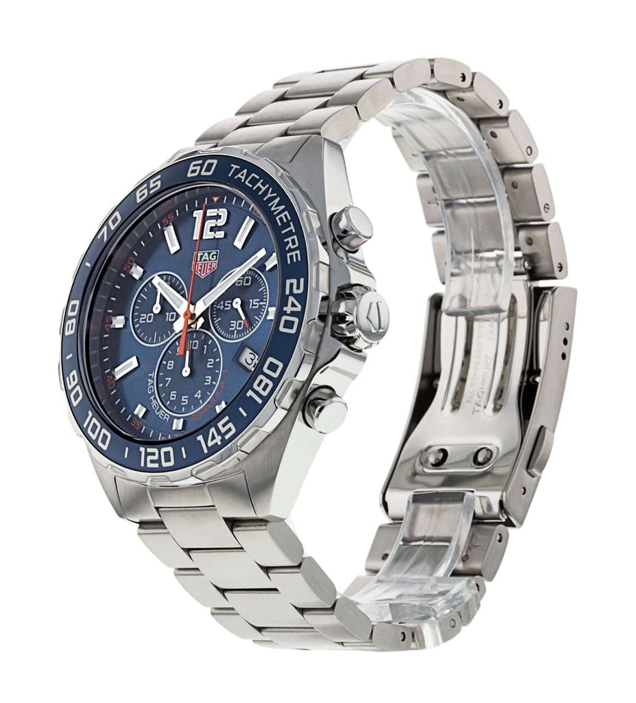 Tag Heuer Formula 1 Chronograph Blue Dial Silver Steel Strap Watch for Men - CAZ1014.BA0842