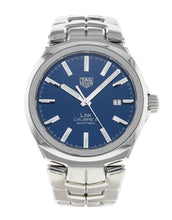 Load image into Gallery viewer, Tag Heuer Link Automatic Blue Dial Silver Steel Strap Watch for Men - WBC2112.BA0603