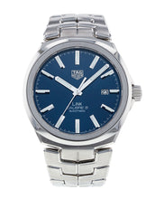 Load image into Gallery viewer, Tag Heuer Link Automatic Blue Dial Silver Steel Strap Watch for Men - WBC2112.BA0603