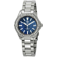 Load image into Gallery viewer, Tag Heuer Aquaracer Quartz Diamonds Blue Dial Silver Steel Strap Watch for Women - WAY131N.BA0748