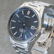 Load image into Gallery viewer, Tag Heuer Carrera Automatic Black Dial Silver Steel Strap Watch for Men - WAR211A.BA0782