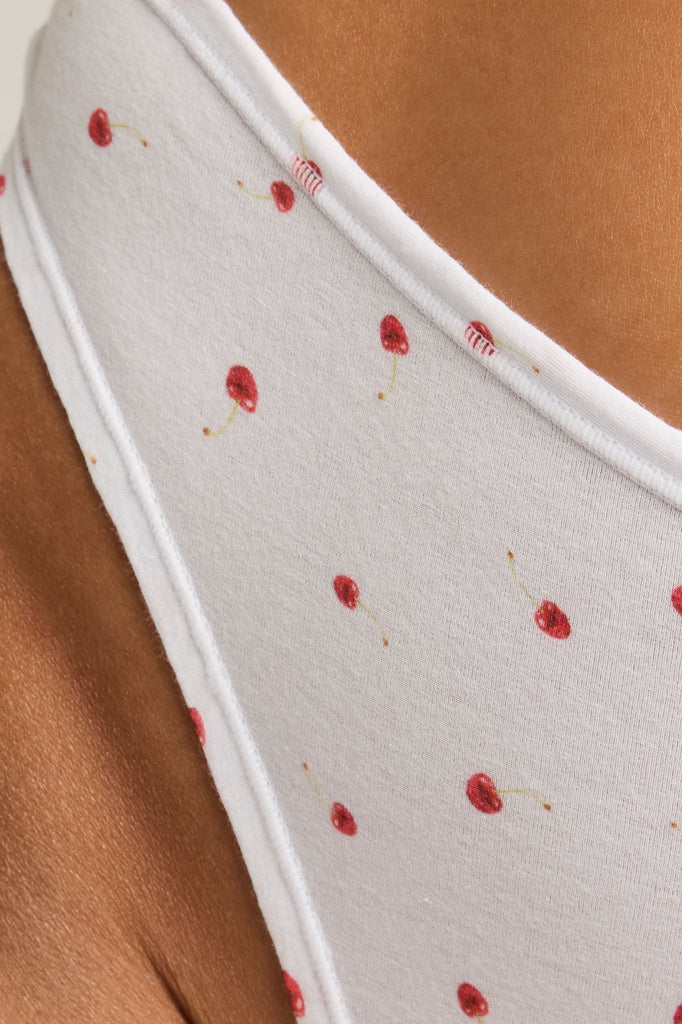 Cloud Cotton Thong in Black Cherry (Pack)