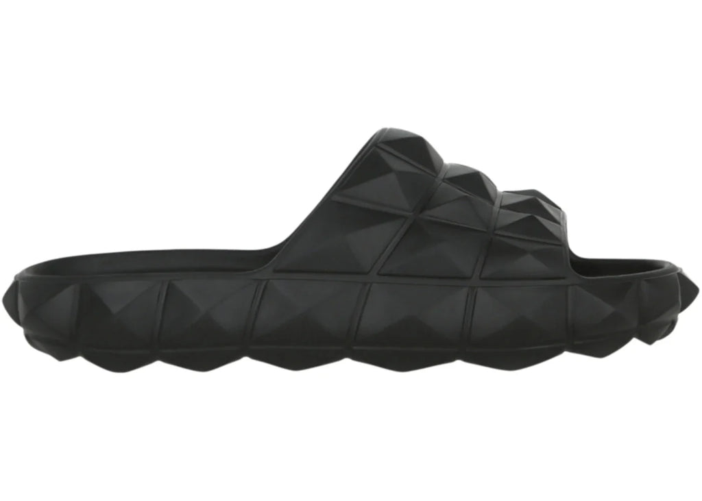 Valentino Roman Stud Turtle Slide Sandal Black (Women's)