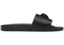 Load image into Gallery viewer, Versace Leather Slides La Medusa Black