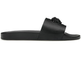 Versace Leather Slides La Medusa Black