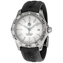 Load image into Gallery viewer, Tag Heuer Aquaracer Caliber 5 White Dial Black Rubber Strap Watch for Men - WAY2111.FT8021