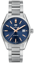 Tag Heuer Carrera Quartz Blue Dial Silver Steel Strap Watch for Women - WAR1112.BA0601