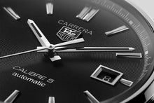 Load image into Gallery viewer, Tag Heuer Carrera Automatic Black Dial Silver Steel Strap Watch for Men - WAR211A.BA0782