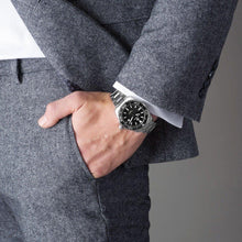 Load image into Gallery viewer, Tag Heuer Aquaracer Quartz Black Dial Silver Steel Strap Watch for Men - WAY101A.BA0746