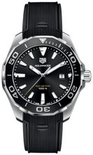 Load image into Gallery viewer, Tag Heuer Aquaracer Quartz Black Dial Black Rubber Strap Watch for Men -  WAY101A.FT6141