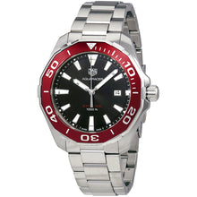 Load image into Gallery viewer, Tag Heuer Aquaracer Black Dial Silver Steel Strap Watch for Men - WAY101B.BA0746