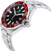 Load image into Gallery viewer, Tag Heuer Aquaracer Black Dial Silver Steel Strap Watch for Men - WAY101B.BA0746