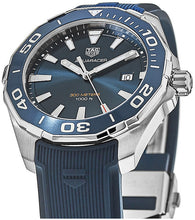 Load image into Gallery viewer, Tag Heuer Aquaracer Quartz Blue Dial Blue Rubber Strap Watch for Men -  WAY101C.FC6153