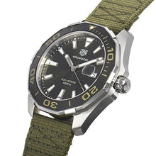 Load image into Gallery viewer, Tag Heuer Aquaracer Black Dial Khakhi Green NATO Strap Watch for Men - WAY101E.FC8222