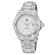 Load image into Gallery viewer, Tag Heuer Aquaracer Quartz White Dial Silver Steel Strap Watch for Men - WAY1111.BA0928