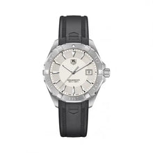 Load image into Gallery viewer, Tag Heuer Aquaracer Quartz White Dial Black Rubber Strap Watch for Men - WAY1111.FT8021