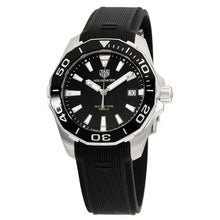 Load image into Gallery viewer, Tag Heuer Aquaracer Black Dial Black Rubber Strap Watch for Men - WAY111A.FT6151