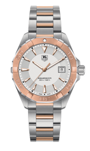 Load image into Gallery viewer, Tag Heuer Aquaracer Quartz White Dial Silver Strap Watch for Men - WAY1150.BD0911