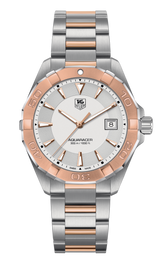 Tag Heuer Aquaracer Quartz White Dial Silver Strap Watch for Men - WAY1150.BD0911