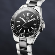 Load image into Gallery viewer, Tag Heuer Aquaracer Quartz Black Dial Two Tone Steel Strap Watch for Men - WAY131A.BA0913